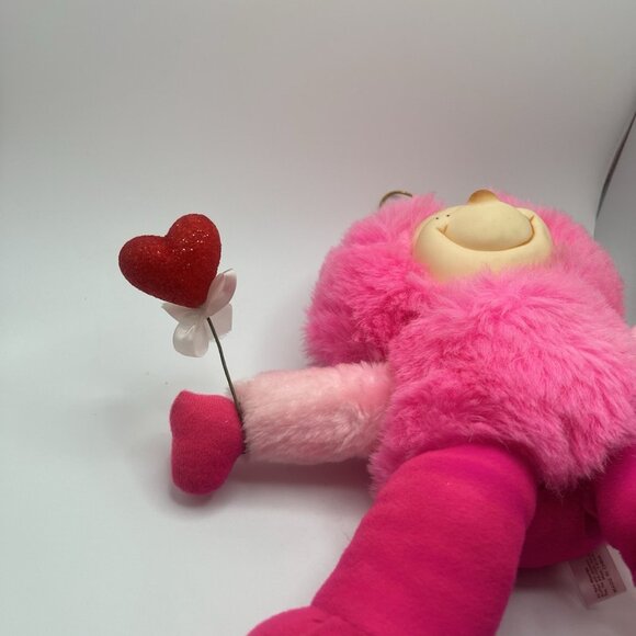 Vintage 80s Flower Pets Pink Sprite Plush Stuffed Animal Doll Toy Rubber Face - Picture 4 of 10